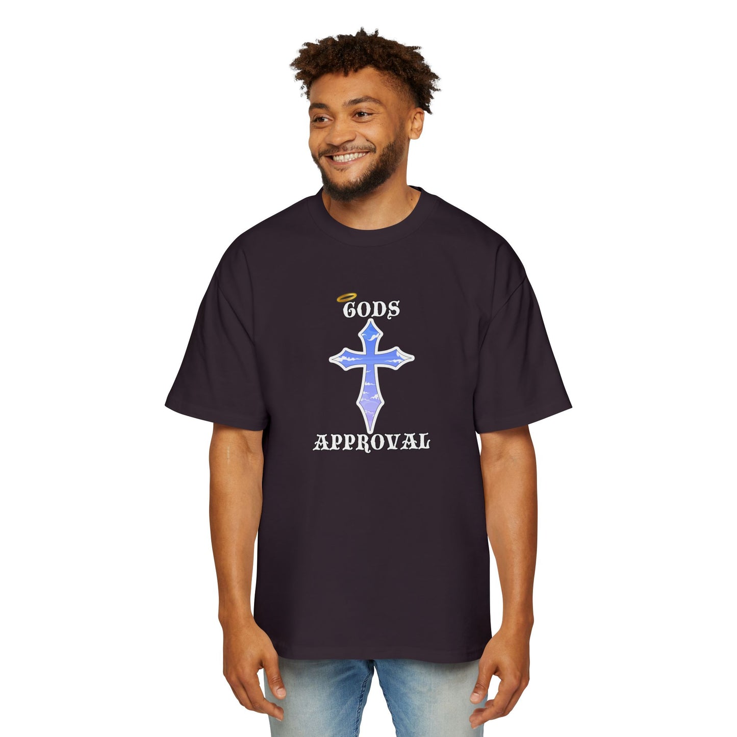 Oversized Tee 'God's Approval',