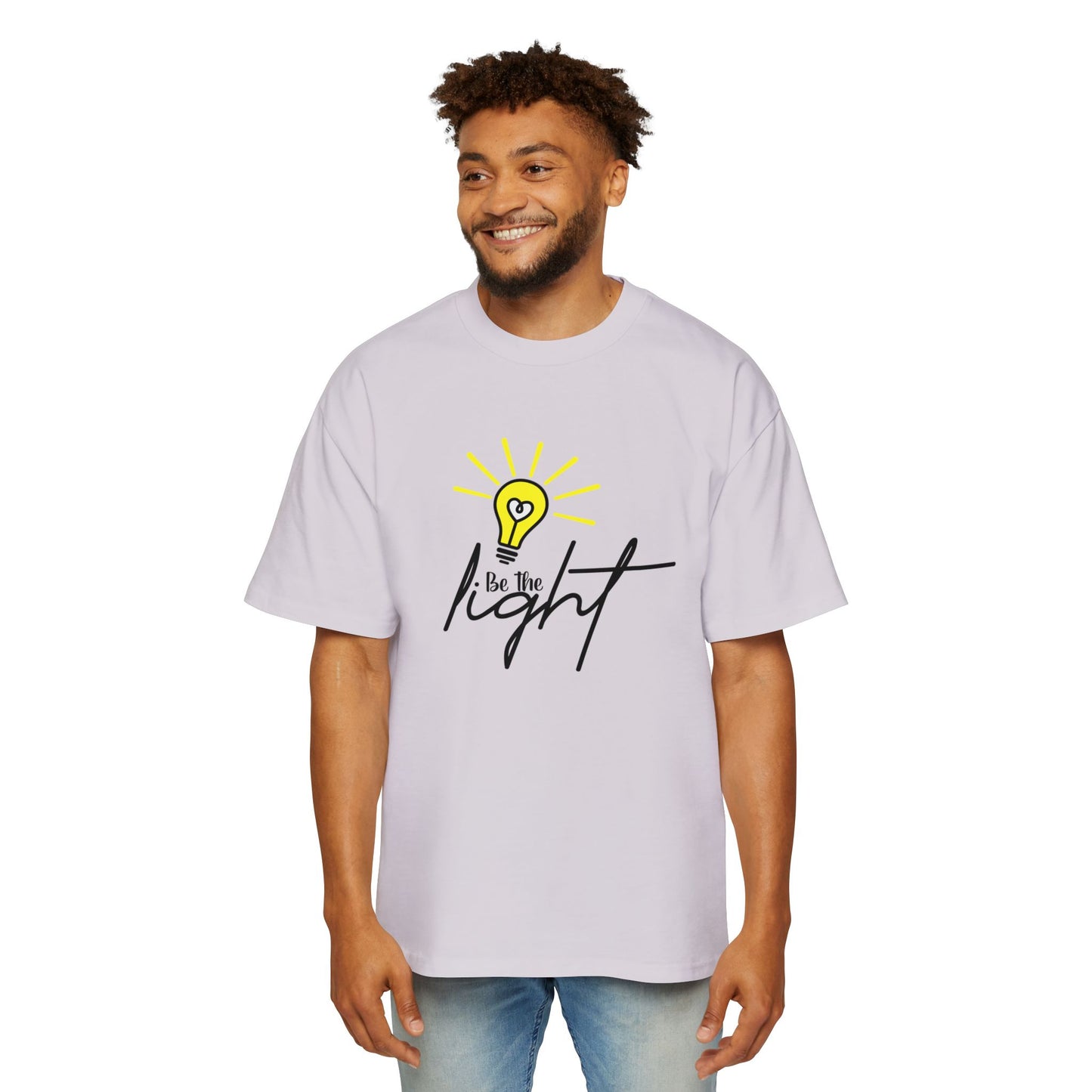 Oversized Motivational Tee - "Be the Light"