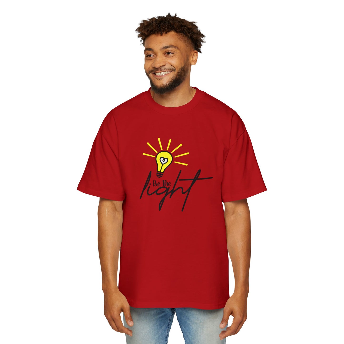Oversized Motivational Tee - "Be the Light"
