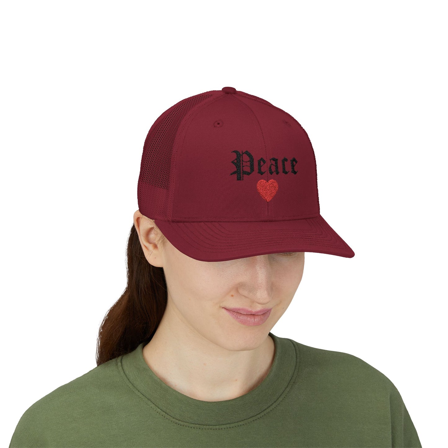 Trendy Snapback Cap with 'Peace' Design,