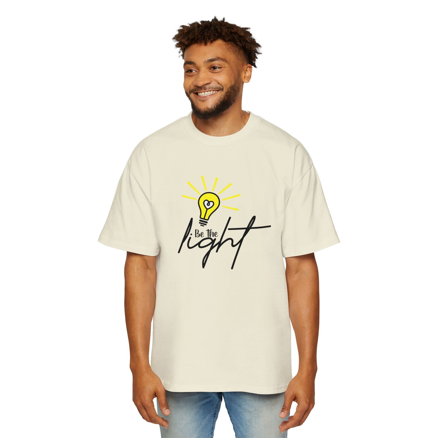 Oversized Motivational Tee - "Be the Light"