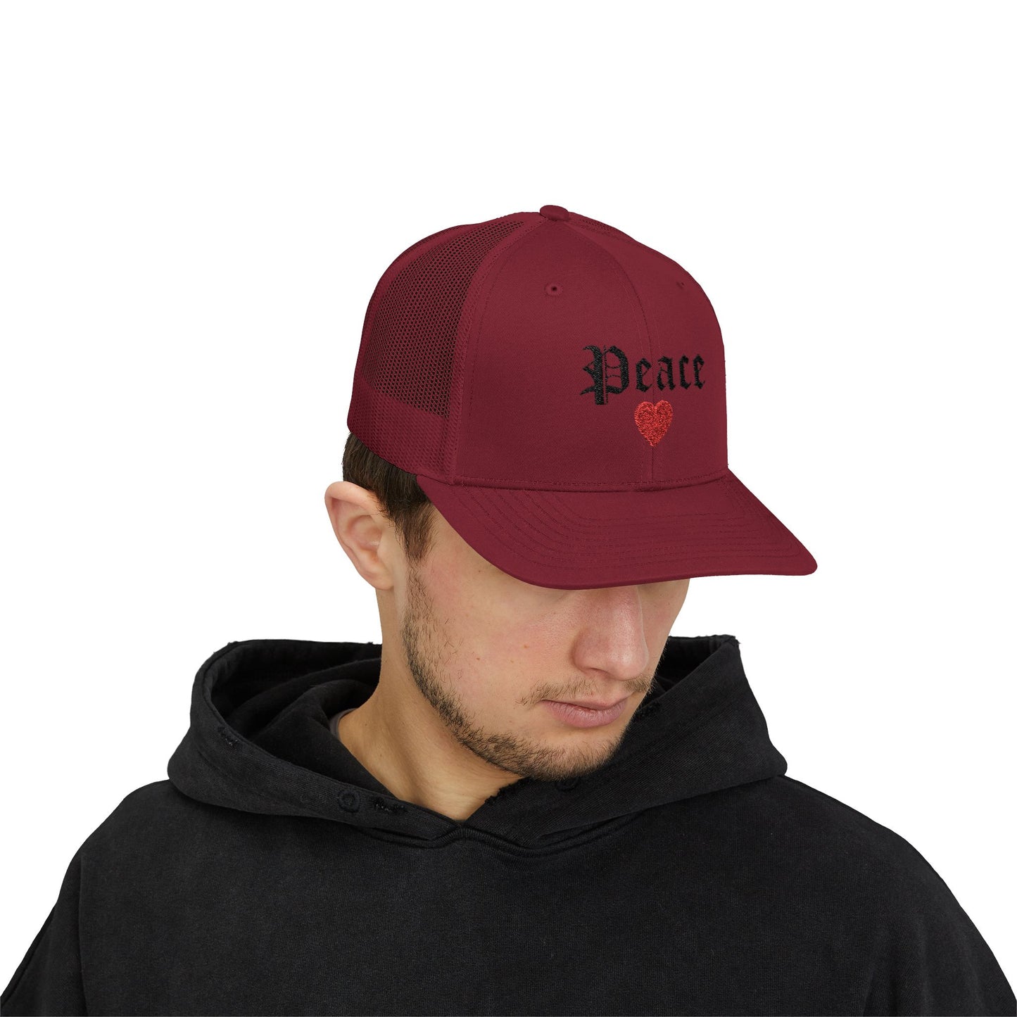 Trendy Snapback Cap with 'Peace' Design,