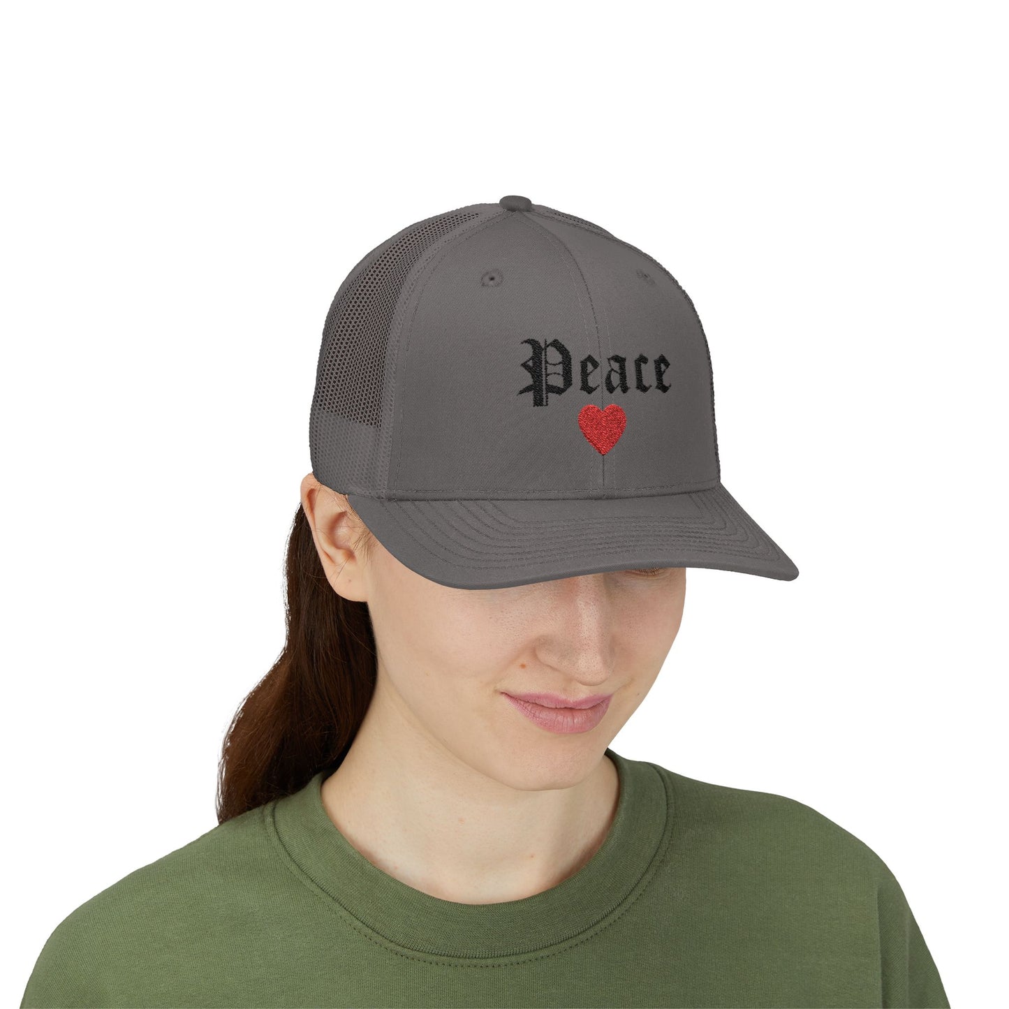 Trendy Snapback Cap with 'Peace' Design,
