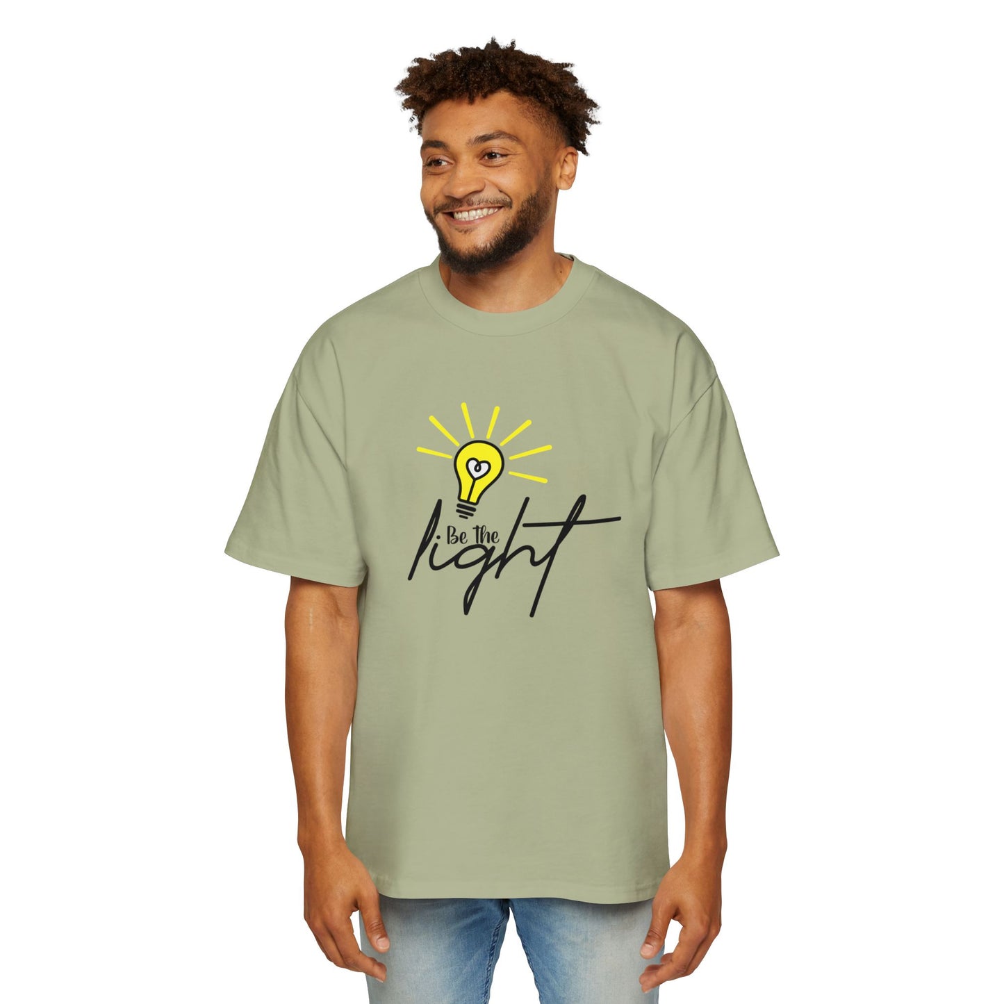 Oversized Motivational Tee - "Be the Light"