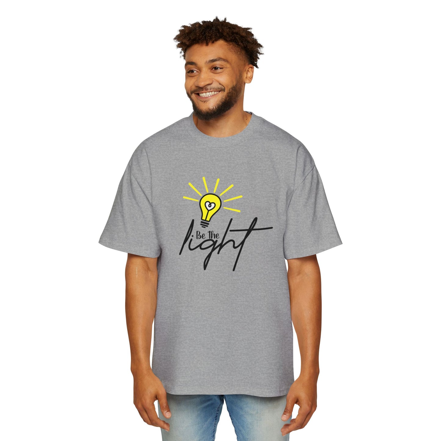 Oversized Motivational Tee - "Be the Light"