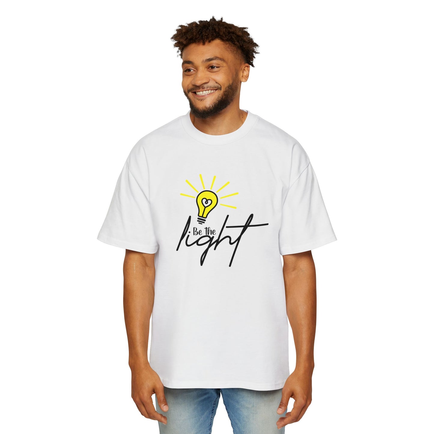 Oversized Motivational Tee - "Be the Light"