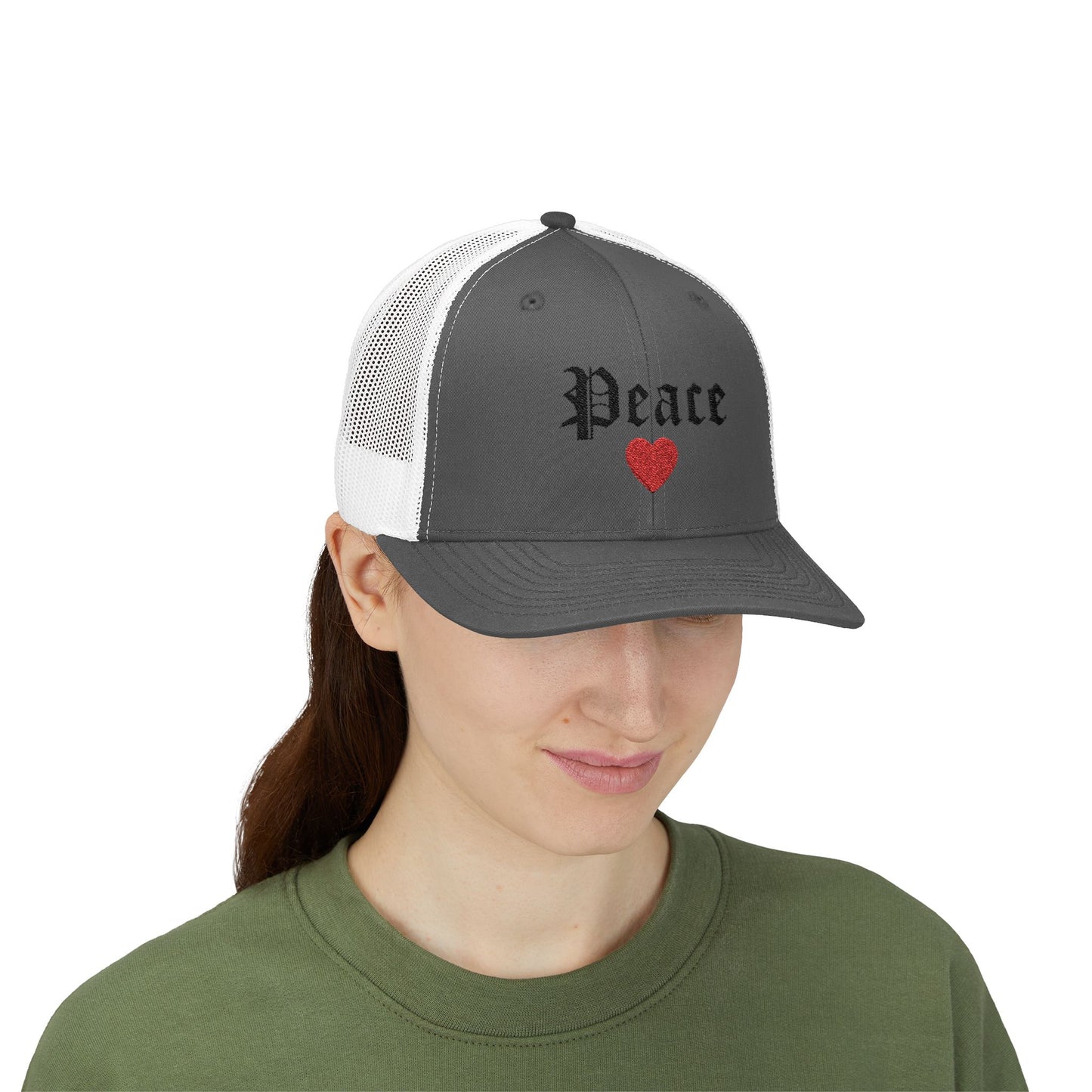 Trendy Snapback Cap with 'Peace' Design,
