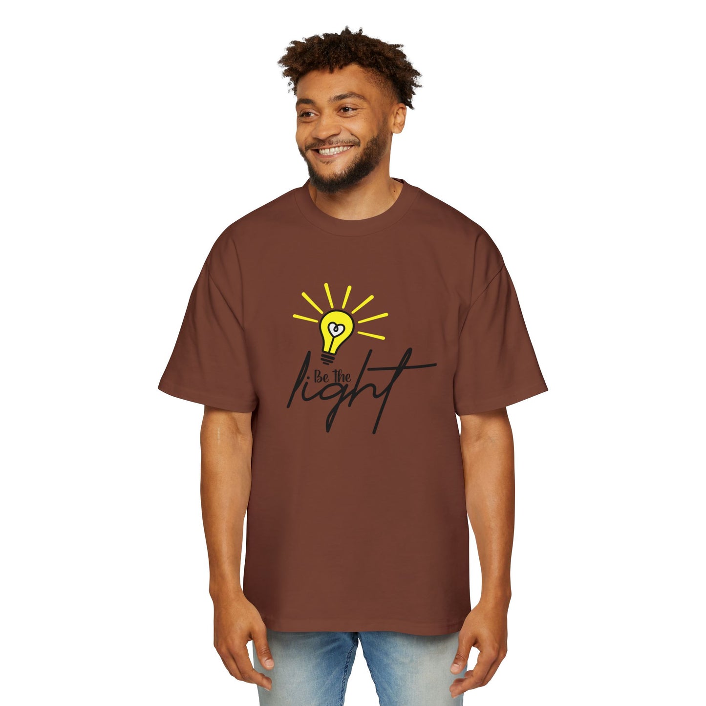 Oversized Motivational Tee - "Be the Light"