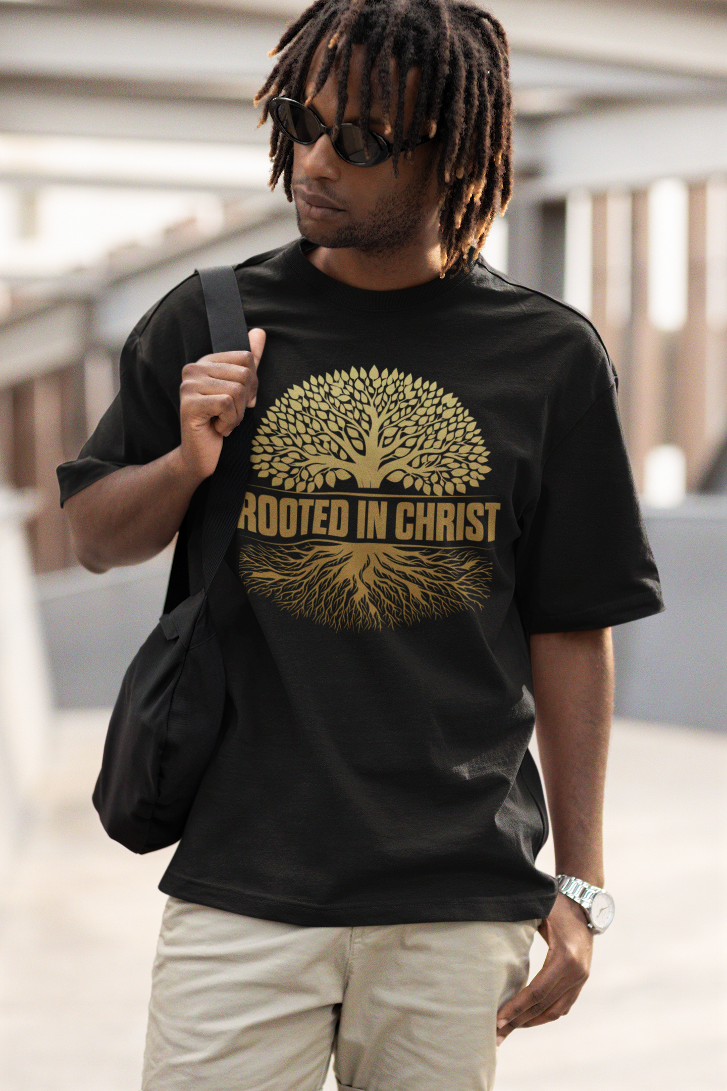Rooted in Christ  Oversized Tee