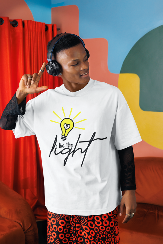 Oversized Motivational Tee - "Be the Light"