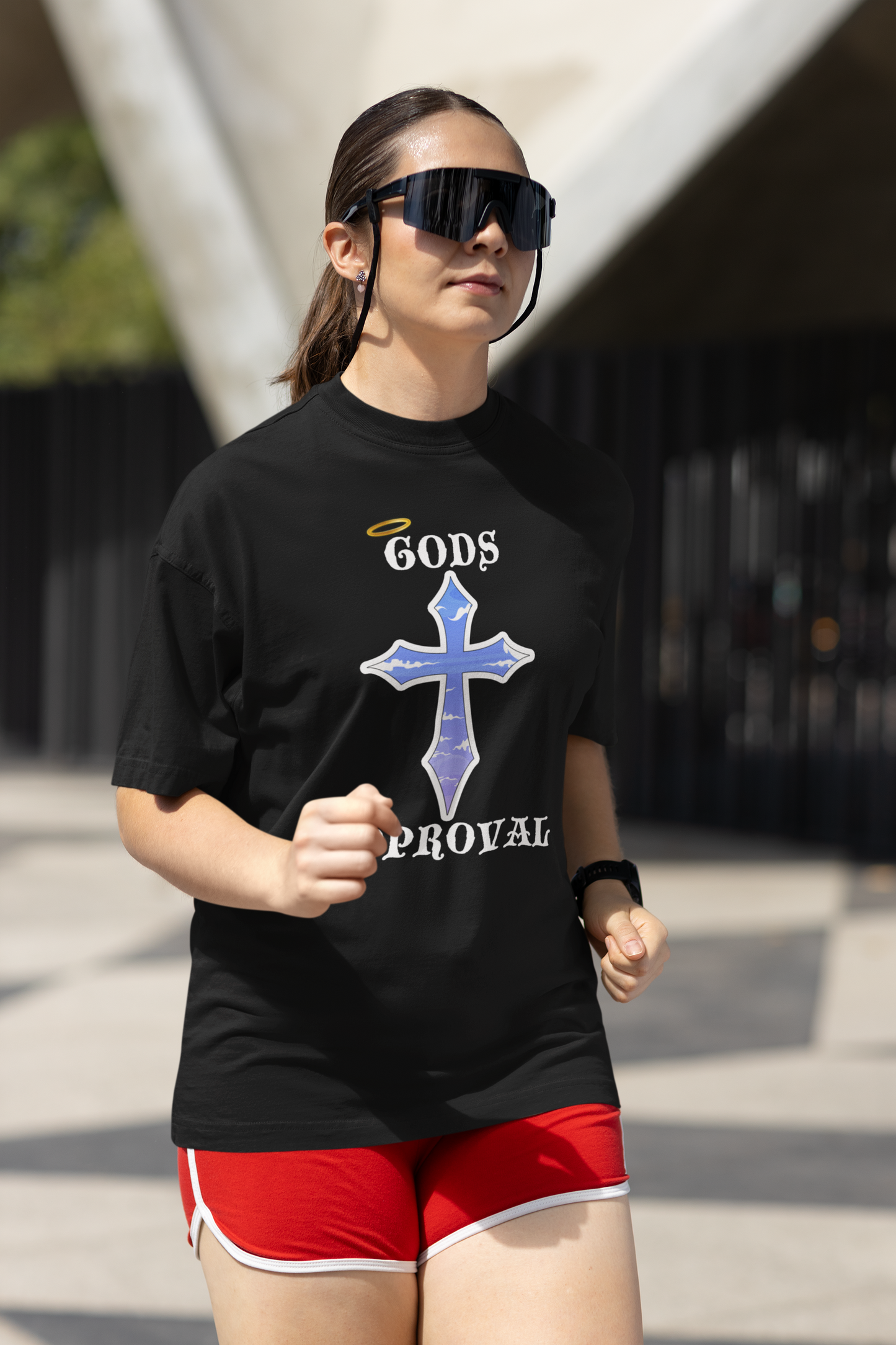 Oversized Tee  'God's Approval',